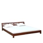 DK Furniture Sheesham Wood Low Height Queen Bed – Natural Finish - Image 5