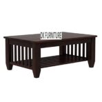 DK Furniture Solid Sheesham Wood Coffee Table – Walnut Finish - Image 3