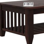DK Furniture Solid Sheesham Wood Coffee Table – Walnut Finish - Image 4