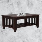 DK Furniture Solid Sheesham Wood Coffee Table – Walnut Finish - Image 6