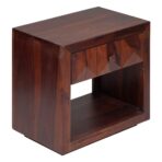 DK Furniture Sheesham Wood Bedside End Table – Brown Finish - Image 2
