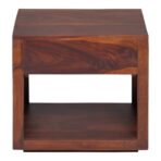 DK Furniture Sheesham Wood Bedside End Table – Brown Finish - Image 4