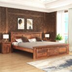 DK Furniture Wooden King Size Bed Without Storage