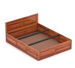 Wooden Queen Size Storage Bed | Handcrafted Solid Wood Bed for Master Bedroom & Guest Room - Image 2