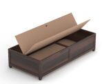 Sheesham Wood Single Diwan with Cushion | Solid Wood Box Diwan Bed (Honey & Walnut Finish) - Image 13