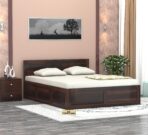 DK Furniture Double Bed King Size Sheesham Wood - Premium Wooden