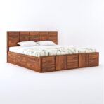 DK Furniture Solid Sheesham Wood Scott King Size Bed with Box Storage - Image 11