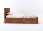 DK Furniture Solid Sheesham Wood Scott King Size Bed with Box Storage - Image 12
