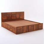 DK Furniture Solid Sheesham Wood Scott King Size Bed with Box Storage - Image 13