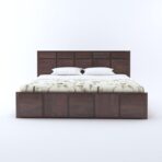 DK Furniture Solid Sheesham Wood Scott King Size Bed with Box Storage - Image 3