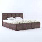 DK Furniture Solid Sheesham Wood Scott King Size Bed with Box Storage - Image 4
