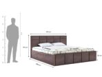 DK Furniture Solid Sheesham Wood Scott Queen Size Bed with Box - Image 2