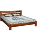 DK Furniture Solid Sheesham Wood King Size Cot Without Storage - Image 2
