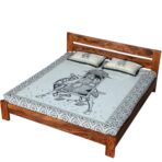 DK Furniture Solid Sheesham Wood King Size Cot Without Storage - Image 4