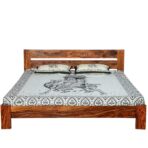 DK Furniture Solid Sheesham Wood King Size Cot Without Storage - Image 5
