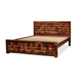 DK Furniture Niwar Solid Sheesham Wood King Size Bed Without Storage - Image 2
