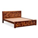 DK Furniture Niwar Solid Sheesham Wood King Size Bed Without Storage - Image 3
