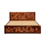 DK Furniture Niwar Solid Sheesham Wood King Size Bed Without Storage - Image 6