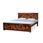 DK Furniture Niwar Solid Sheesham Wood King Size Bed Without Storage - Image 7