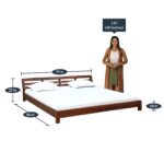 DK Furniture Solid Sheesham Wood Low Height King Size Bed - Image 3