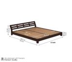 DK Furniture Sheesham Wood Queen Size Bed Without Storage - Image 3