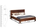 DK Furniture Sheesham Wood King Size Bed for Bedroom Living Room - Image 2