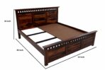 DK Furniture Solid Sheesham Wood Queen Size Double Bed - Image 4