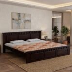 DK Furniture Solid Sheesham Wood Queen Bed Cot Without Storage