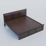 DK Furniture Solid Sheesham Wood Queen Bed Cot Without Storage - Image 3