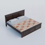 DK Furniture Solid Sheesham Wood Queen Bed Cot Without Storage - Image 4