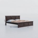 DK Furniture Solid Sheesham Wood King Bed Cot Without Storage - Image 2
