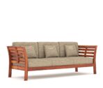 DK Furniture Solid Sheesham Wood Sofa Set 5 Seater with Cushions - Image 5