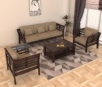 DK Furniture - 3 Year Warranty - Solid Sheesham Wood Wooden Sofa Set - Image 8