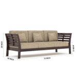 DK Furniture Solid Sheesham Wood Sofa Set 7 Seater (3+2+2) - Image 3