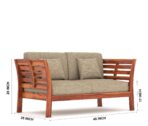 DK Furniture Solid Sheesham Wood Sofa Set 7 Seater with Cushions - Image 4