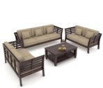 DK Furniture Solid Sheesham Wood Sofa Set 7 Seater (3+2+2) - Image 2