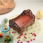 DK Furniture Premium Engineered Wooden Carved Pattern Designer Bed