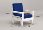 DK Furniture Wooden 1 Seater Sofa Set for Living Room, 1 Seater Sofa - Image 3
