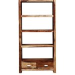 DK Furniture Solid Sheesham Wooden Book Shelves for Living Room, Open - Image 3