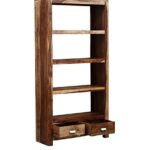 DK Furniture Solid Sheesham Wooden Book Shelves for Living Room, Open - Image 4