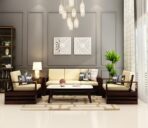 DK Furniture Solid Sheesham Wood Sofa Set 5 Seater (3+1+1)