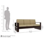 DK Furniture Solid Sheesham Wood Sofa Set 5 Seater (3+1+1) - Image 7