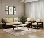 DK Furniture Solid Sheesham Wood Sofa Set 5 Seater (3+1+1) - Image 2