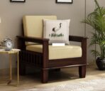 DK Furniture Solid Sheesham Wood Sofa Set 5 Seater (3+1+1) - Image 4