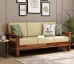 DK Furniture Solid Sheesham Wood Sofa Set 5 Seater (3+1+1) - Image 3