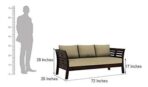 DK Furniture - 3 Year Warranty - Solid Sheesham Wood Wooden Sofa Set - Image 2