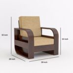 DK Furniture Solid Sheesham Wood 5 Seater Sofa Set with Coffee Table - Image 9