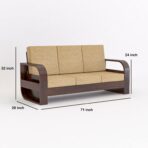 DK Furniture Solid Sheesham Wood 5 Seater Sofa Set with Coffee Table - Image 5