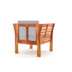 DK Furniture Solid Sheesham Wood Sofa Set 1 Seater with Cushions - Image 4
