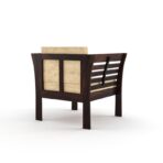 DK Furniture Solid Sheesham Wood Sofa Set 1 Seater with Cushions - Image 9